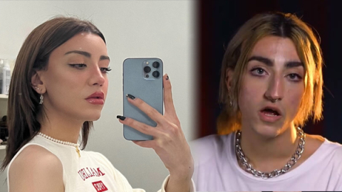 Mika Raun'dan iç çamaşırı ve file çoraplı paylaşım