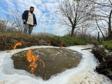 Yanmaya başlayan suyun sırrı çözüldü!