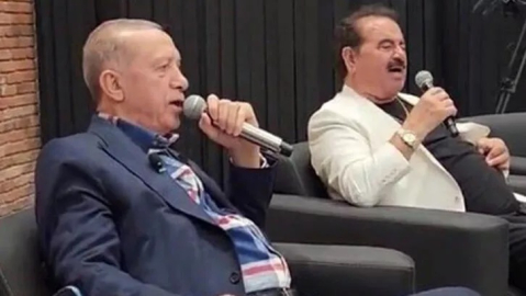 Cumhurbaşkanı Erdoğan İbo ile türkü söyledi