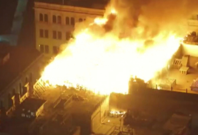 Peru'daki tarihi binada yangın çıktı