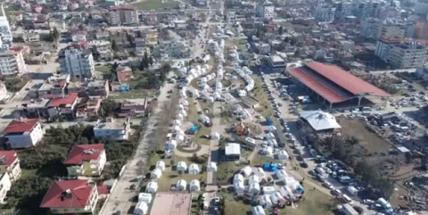 Nurdağı’nın son hali havadan dron ile görüntülendi