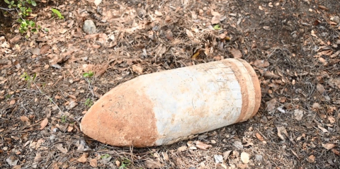 108 yıllık patlamamış top mermisi imha edildi