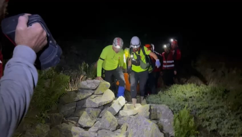 Dere yatağına düşen kişi kurtarıldı