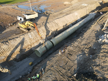 Yeraltına inen borularının montajı sürüyor