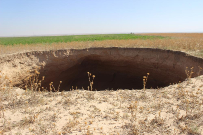 Konya'da yeni bir obruk daha meydana geldi