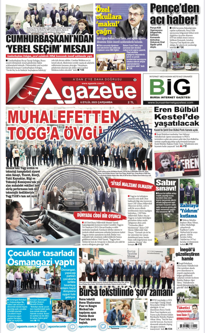 6 Eylül 2023 Çarşamba