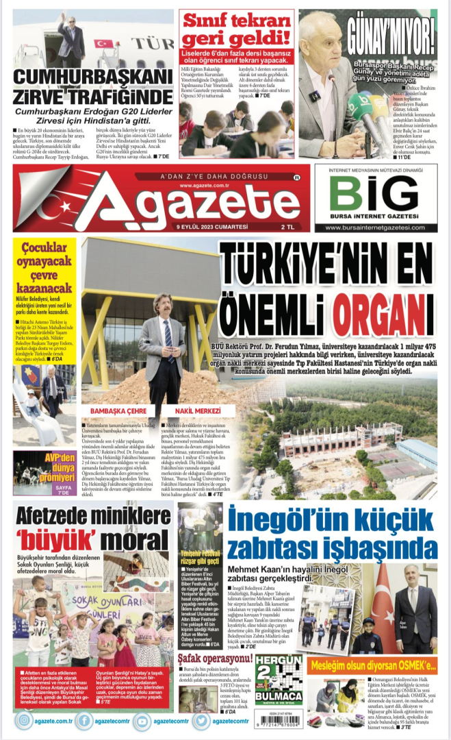 9 Eylül 2023 Cumartesi