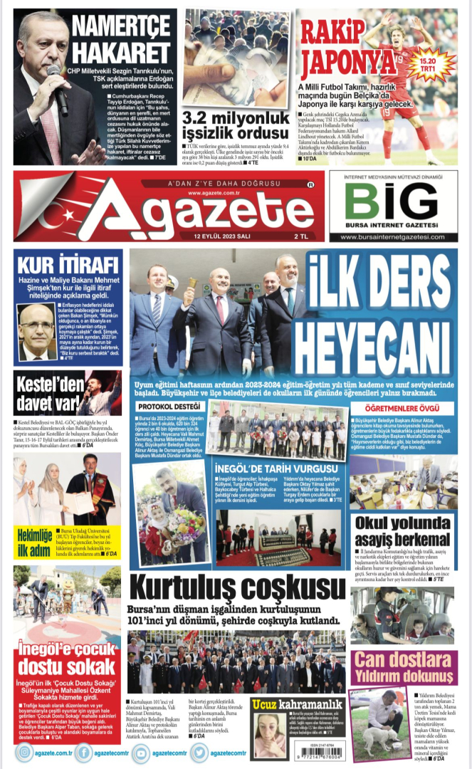 12 Eylül 2023 Salı