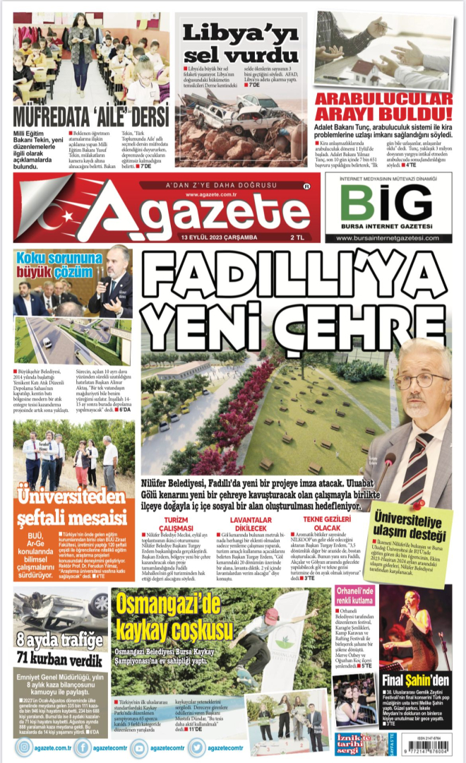 13 Eylül 2023 Çarşamba