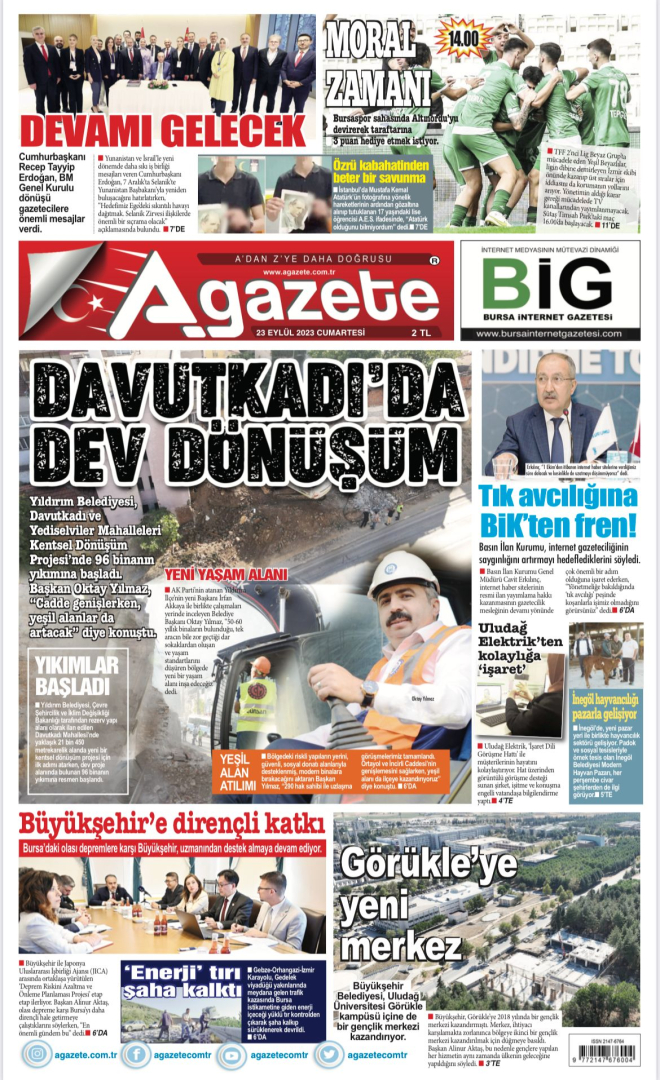 23 Eylül 2023 Cumartesi