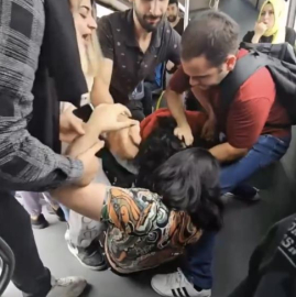 Belediye otobüsünde kadın kavgası