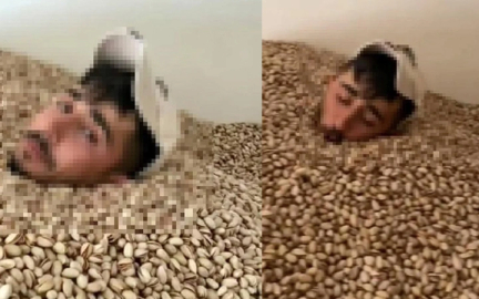 Fıstık deposunda rezillik: Hem yüzdü hem tükürdü