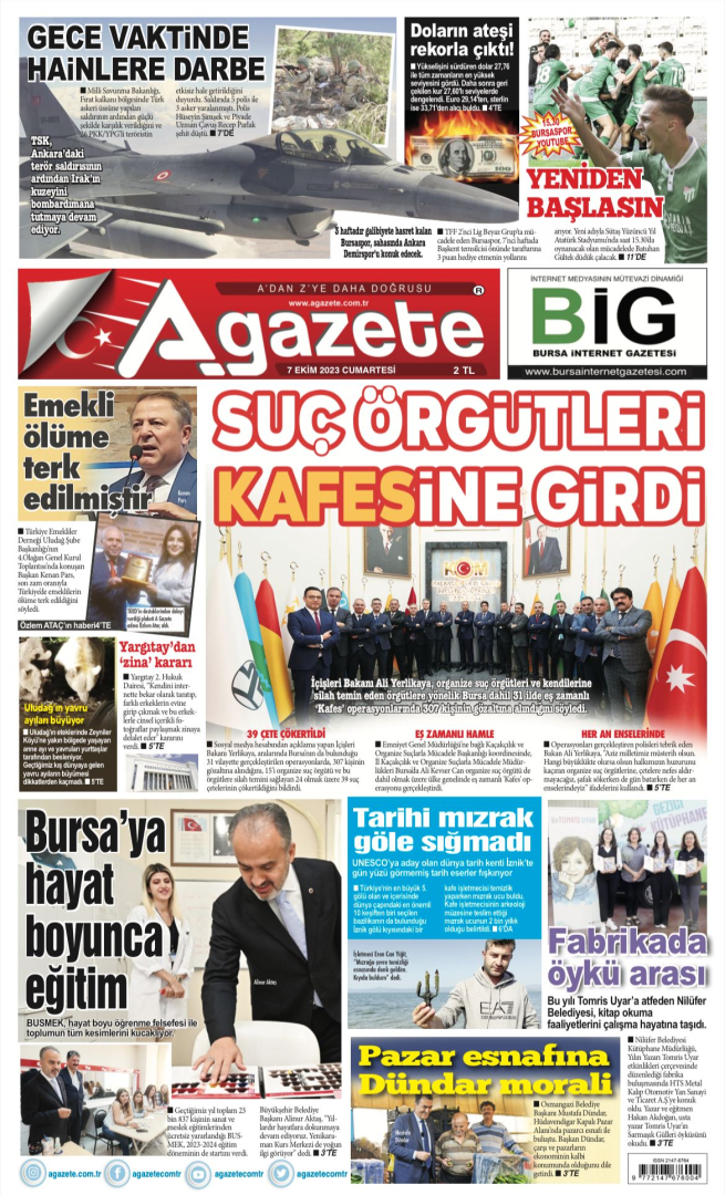 7 Ekim 2023 Cumartesi