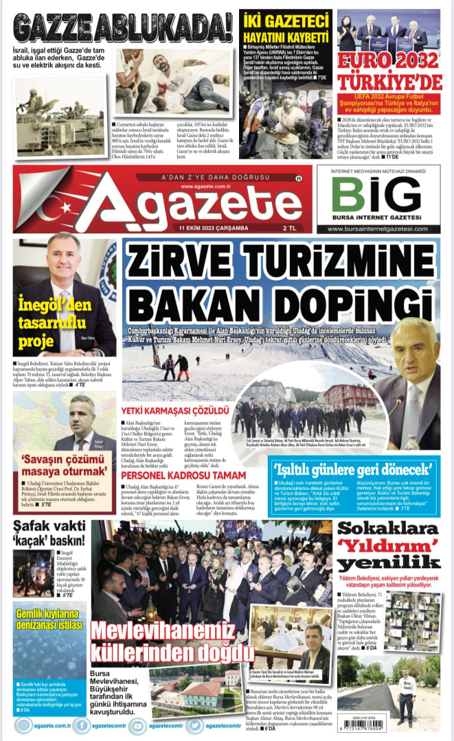 11 Ekim Çarşamba 2023