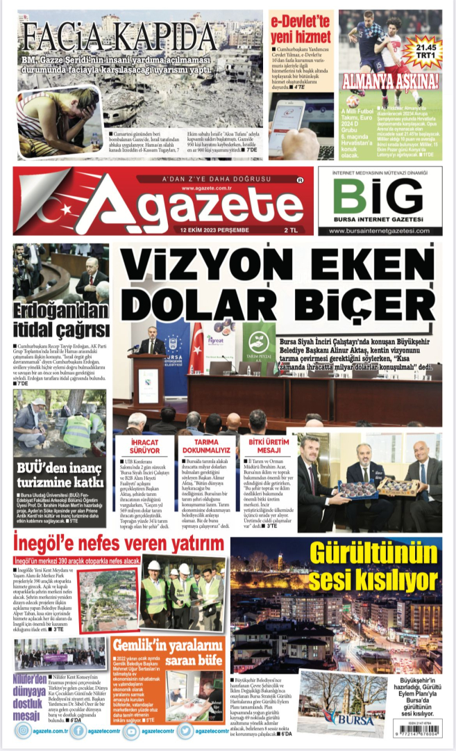 12 Ekim 2023 Perşembe