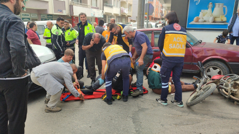 Motosiklet kazasında ölümden döndüler