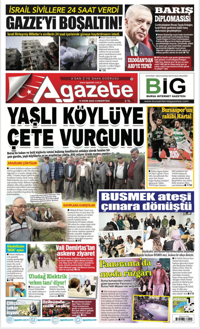 14 Ekim 2023 Cumartesi