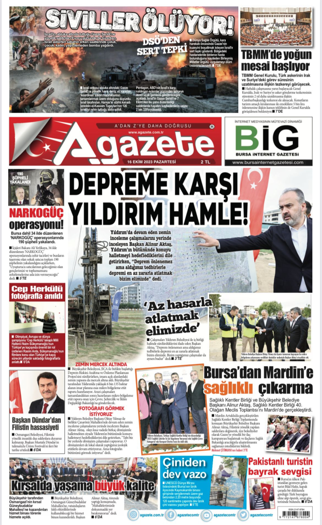 16 Ekim 2023 Pazartesi