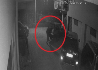 Park halindeki aracı soydu