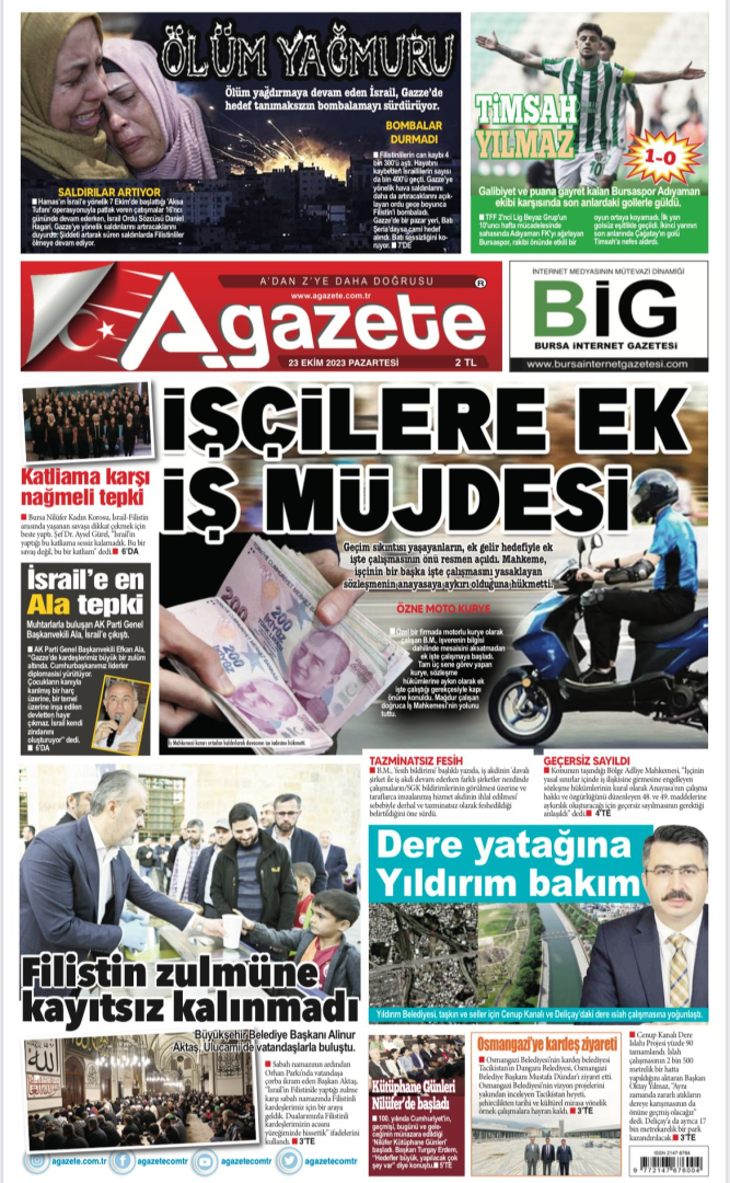 23 Ekim 2023 Pazartesi