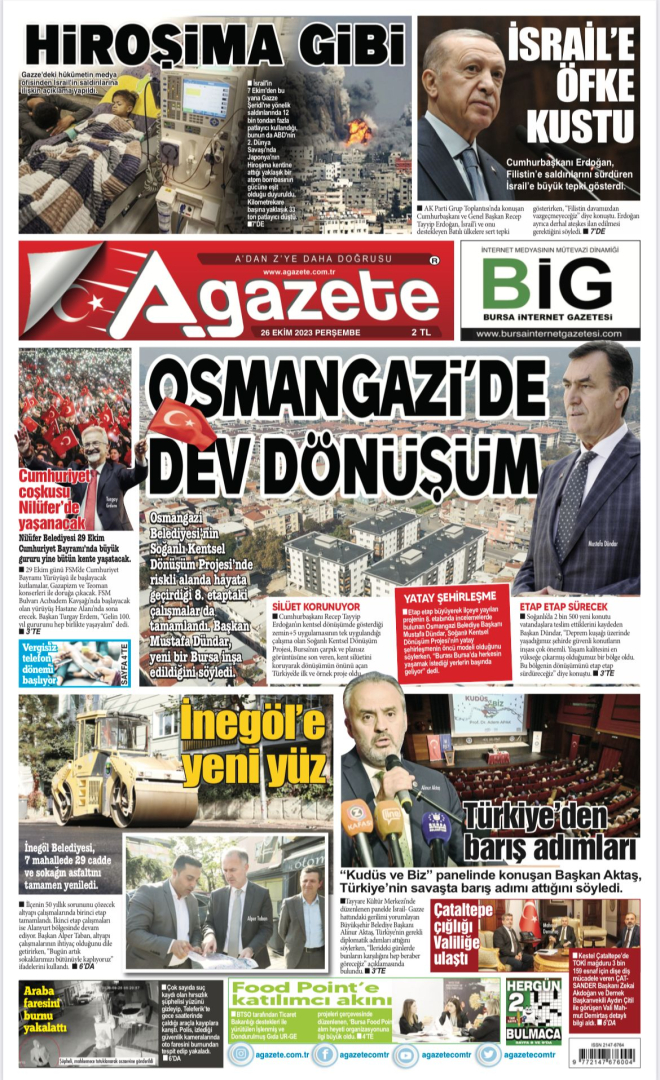 26 Ekim 2023 Perşembe