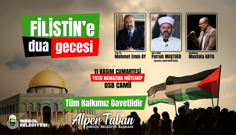 Filistin için dua gecesi