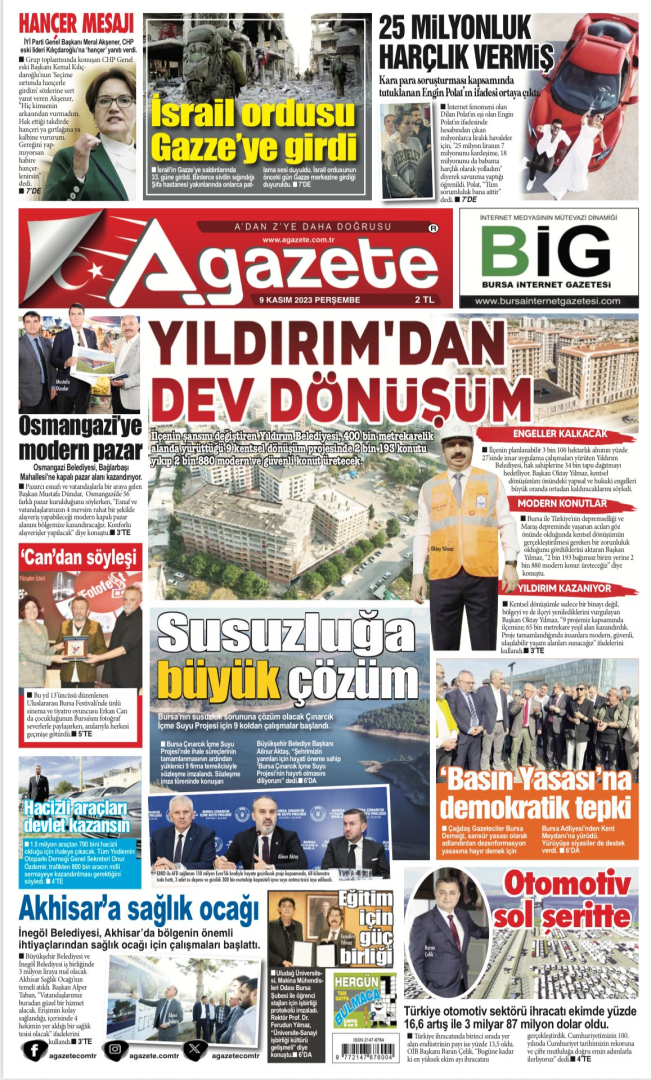 9 Kasım 2023 Perşembe