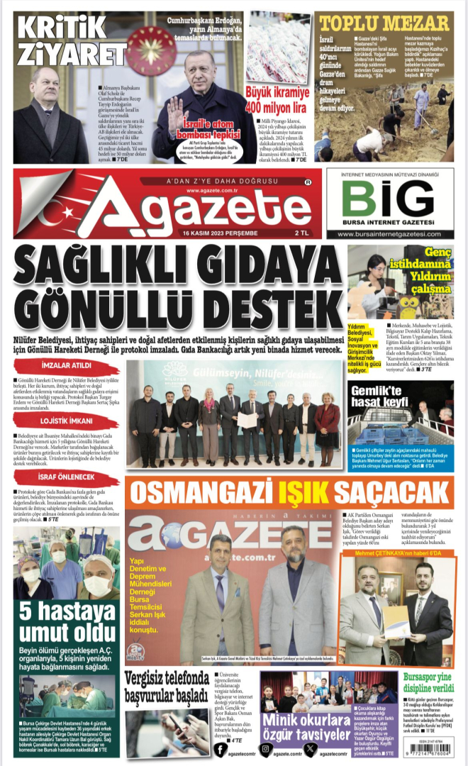 16 Kasım 2023 Perşembe