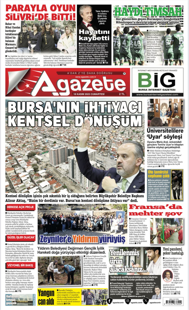 18 Kasım 2023 Cumartesi