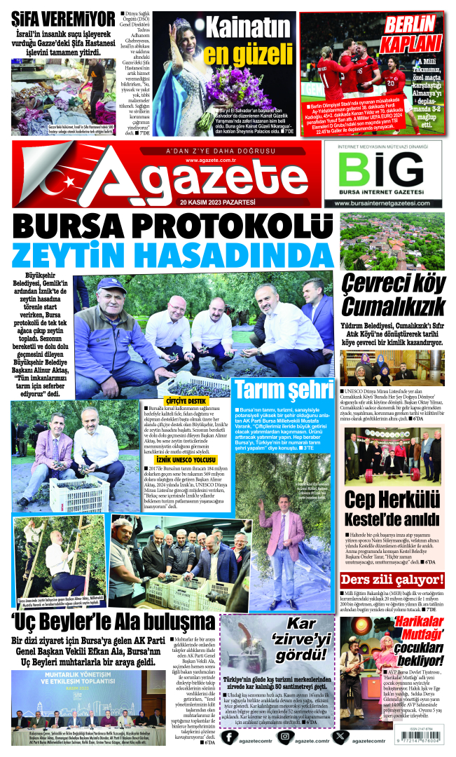 20 Kasım 2023 Pazartesi