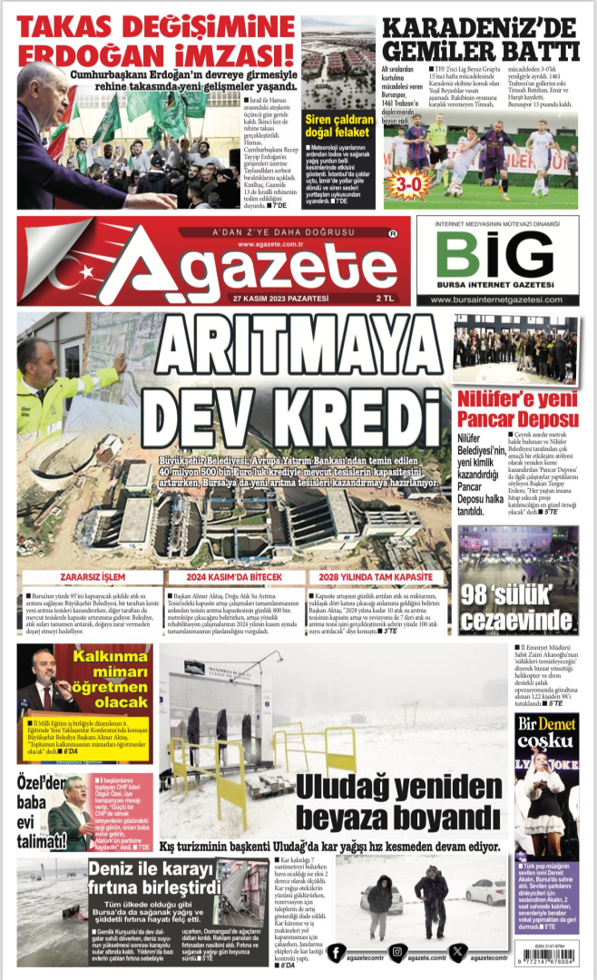 27 Kasım 2023 Pazartesi