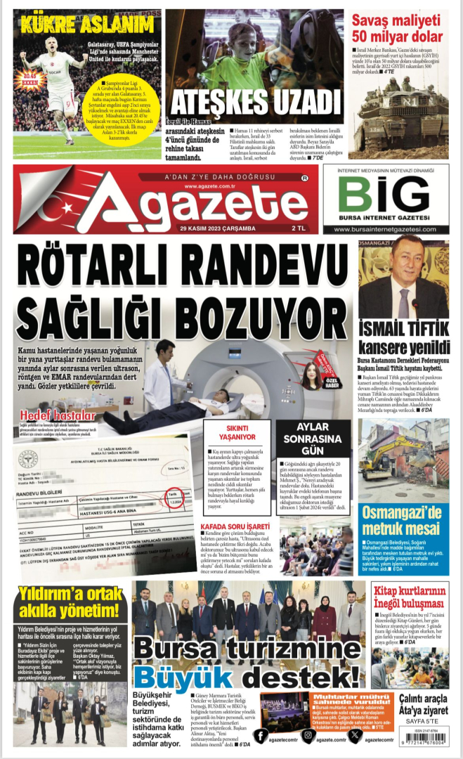 29 Kasım 2023 Çarşamba