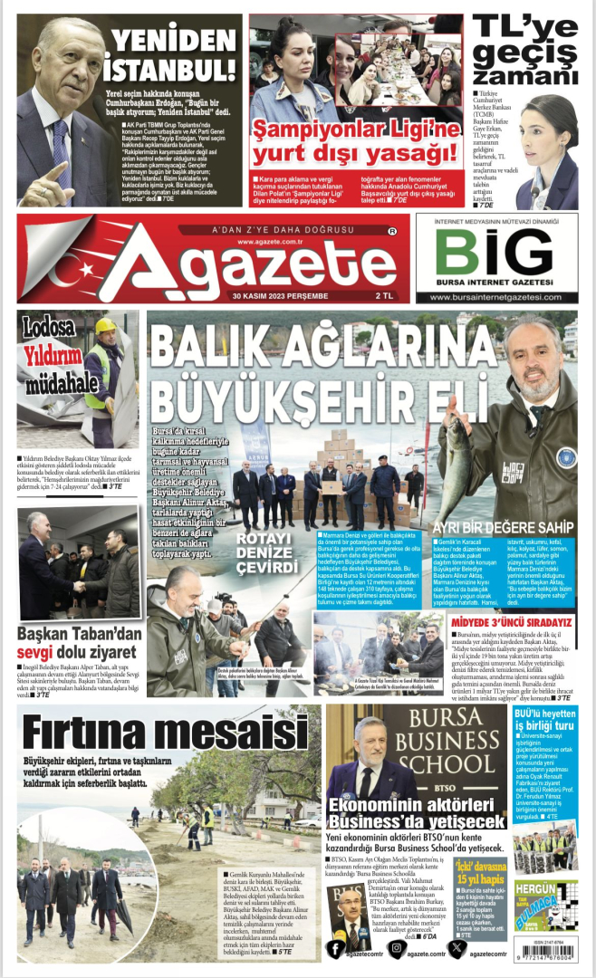 30 Kasım 2023 Perşembe