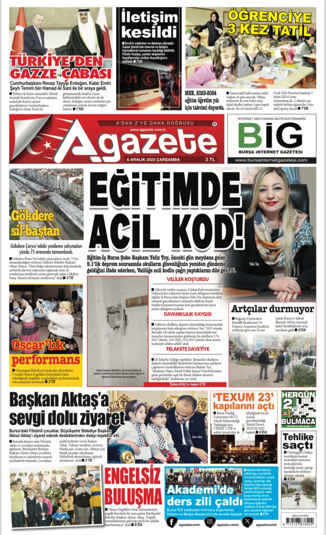 6 Aralık 2023 Çarşamba