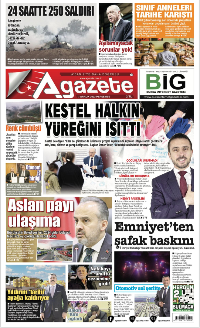 7 Aralık 2023 Perşembe