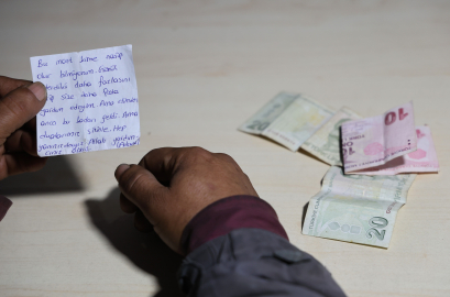 Monttan çıkan not insanlık ölmemiş dedirtti