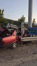 Kestel’de kontrolden çıkan Tofaş otomobil bariyere girdi: 1 ölü