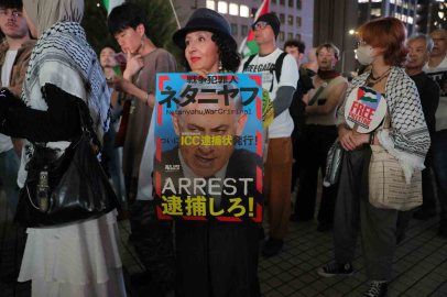 Japonya’da İsrail’in Gazze’ye saldırılarının 2’nci yıl dönümü protesto edildi