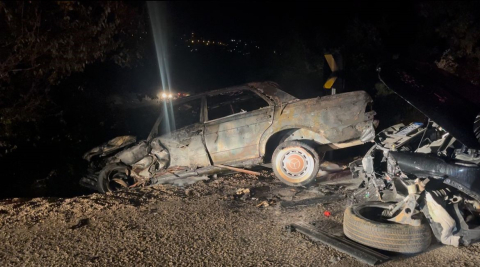 Bursa’da korkunç kaza: Araç alev aldı, yangın ormana sıçradı