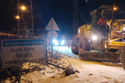 İnegöl’de Kar Mesaisi Başladı