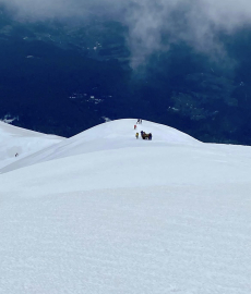 Uludağ’ın zirvesindeki donmuş Türk Bayrağını dağcılar değiştirdi