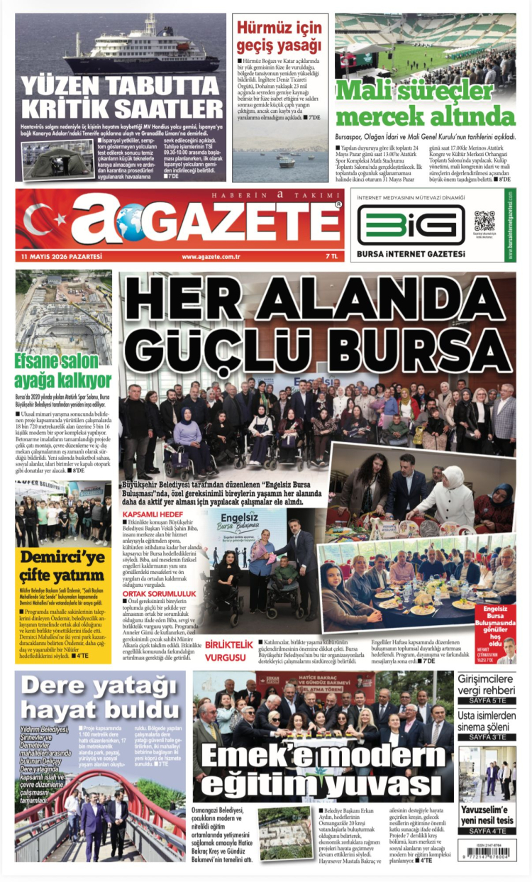 11 MAYIS 2026 PAZARTESİ