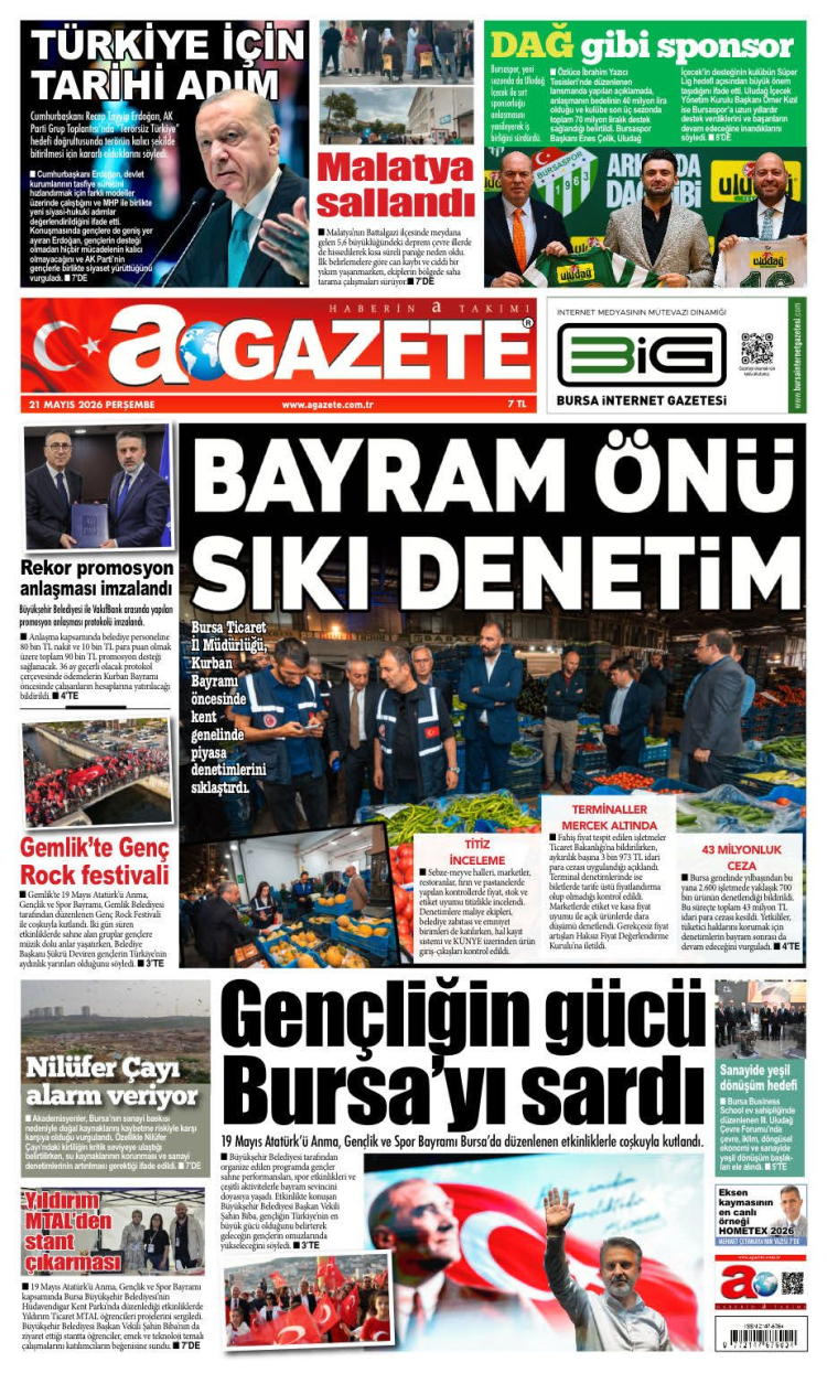 21 MAYIS 2026 PERŞEMBE