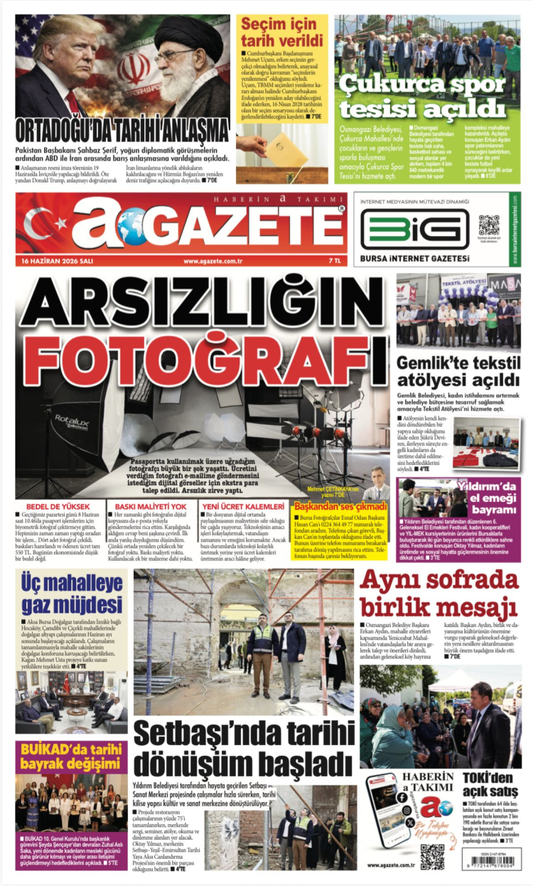 16 HAZİRAN 2026 SALI